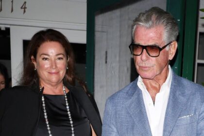 Keely Shaye Brosnan highlights her curves during lavish 63rd birthday dinner with smitten husband Pierce