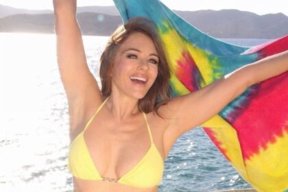 Elizabeth Hurley, 61, turns heads in tiny string bikini as she showcases enviable figure