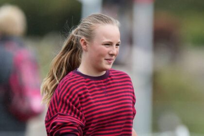 Mia Tindall looks all grown-up as she helps mum Zara Tindall with horse grooming