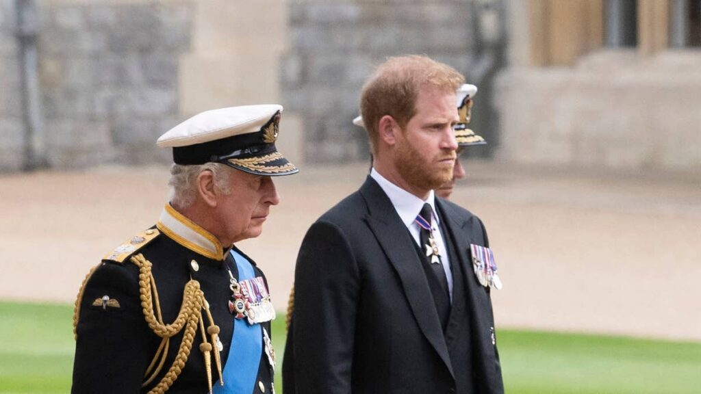 King Charles looks identical to his youngest son, Prince Harry, in unearthed childhood photo.