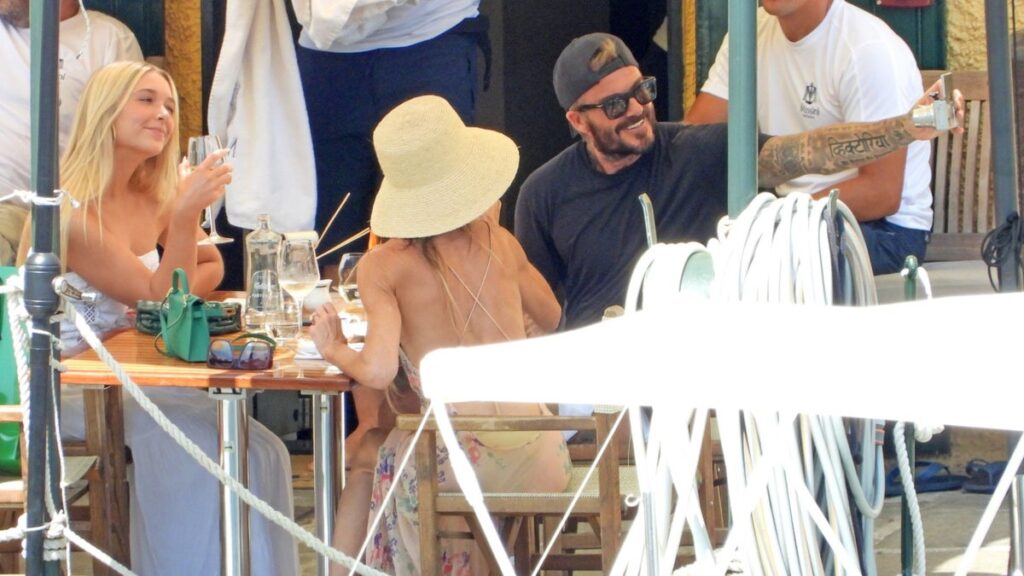 David and Victoria Beckham snap selfies and enjoy ice cream with daughter Harper on family vacation