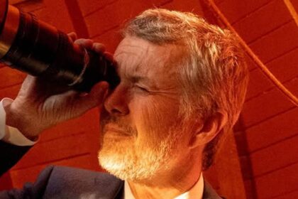 King Frederik of Denmark surprises with glasses look as he leads royal solar eclipse watchers