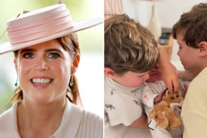 Princess Eugenie gives a glimpse at sweet bond between her doting sons and newborn baby daughter