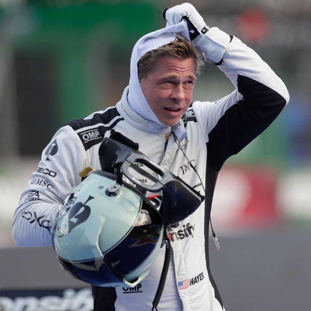 Brad Pitt, actor, attends the Mexico City Grand Prix Qualifying event at the Autodromo Hnos. Rodriguez in Mexico City, Mexico, on October 26, 2024.