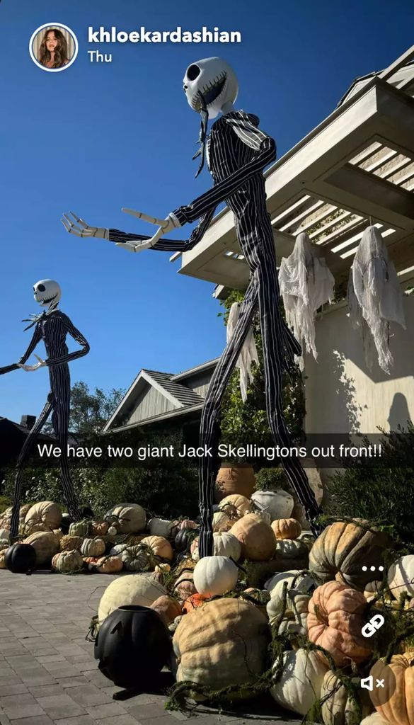 Giant skeletons at Khloe Kardashian's house