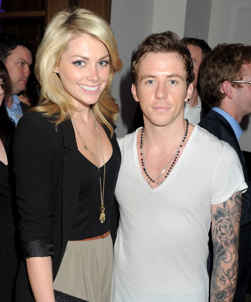 Georgi aHorsley in a black top and Danny Jones wearing a white shirt