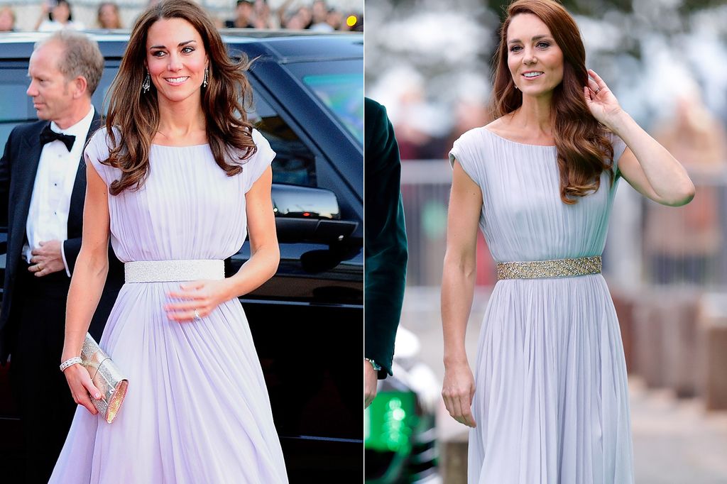 Kate Middleton in a purple dress