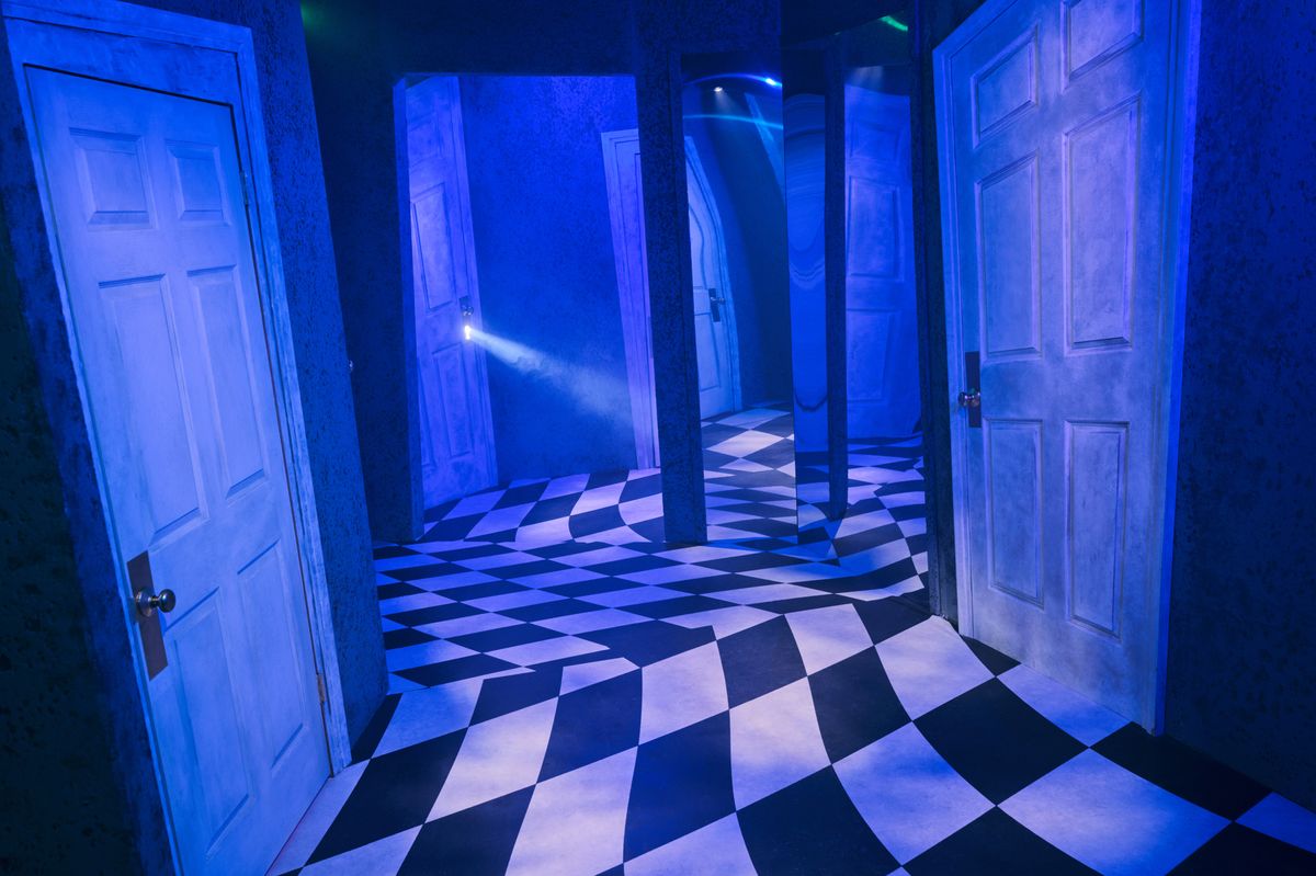 The haunted hallways in the Beetlejuice home