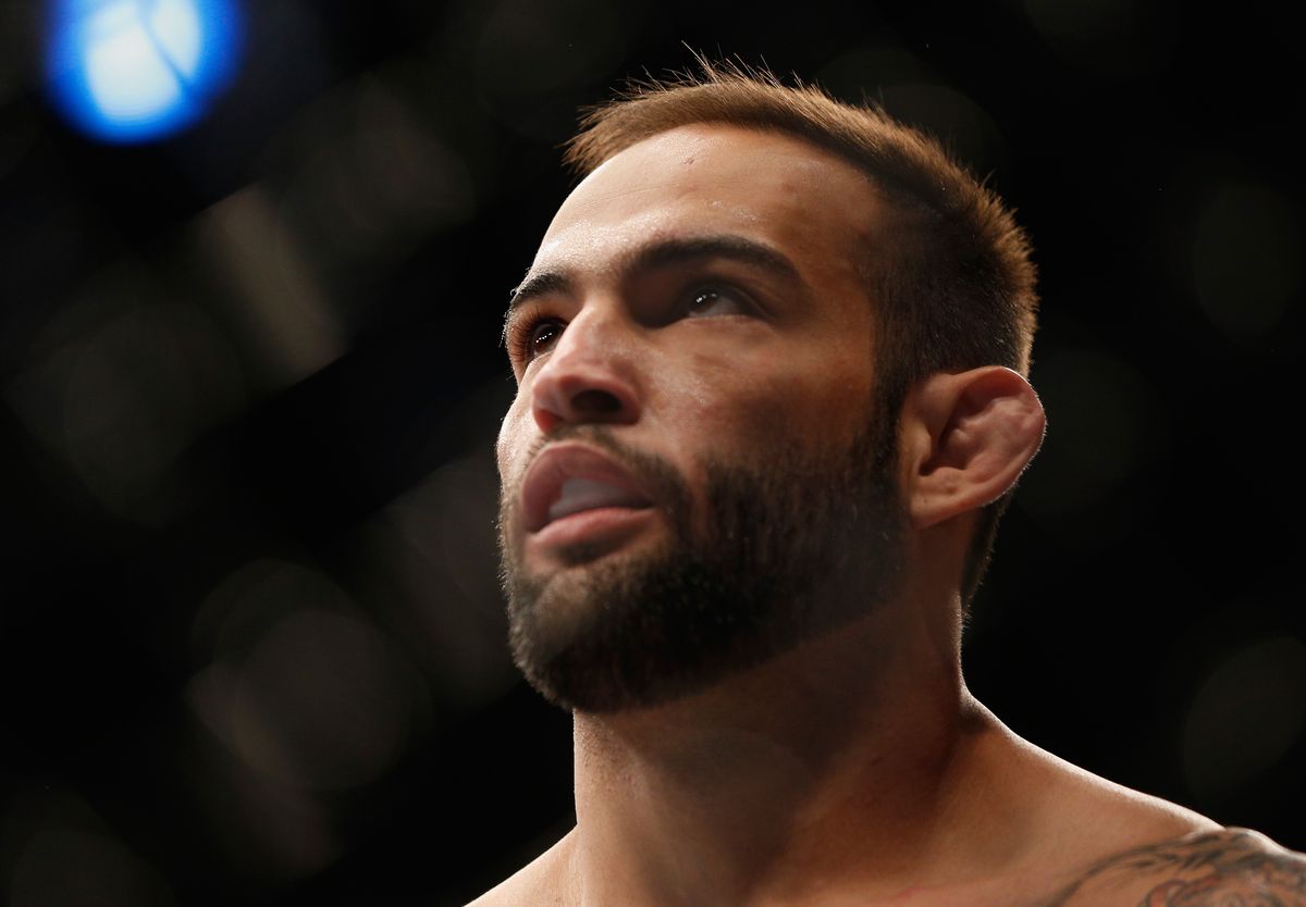 Guilherme Vasconcelos enters the octagon before his middleweight fight at UFC 175