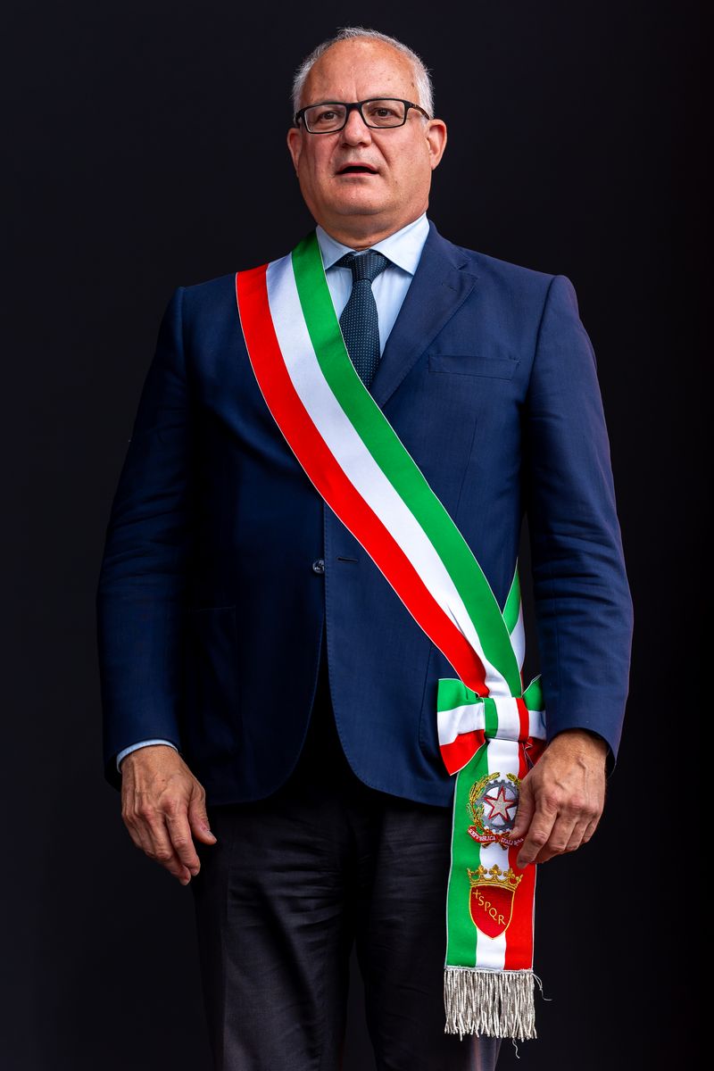 Roberto Gualtieri, mayor of Rome during the podium ceremony of the 110m Hurdles Men during Day Three of the European Athletics Championships - Rome 2024 at Stadio Olimpico on June 9, 2024 in Rome, Italy. (Photo by Joris Verwijst/BSR Agency/Getty Images)