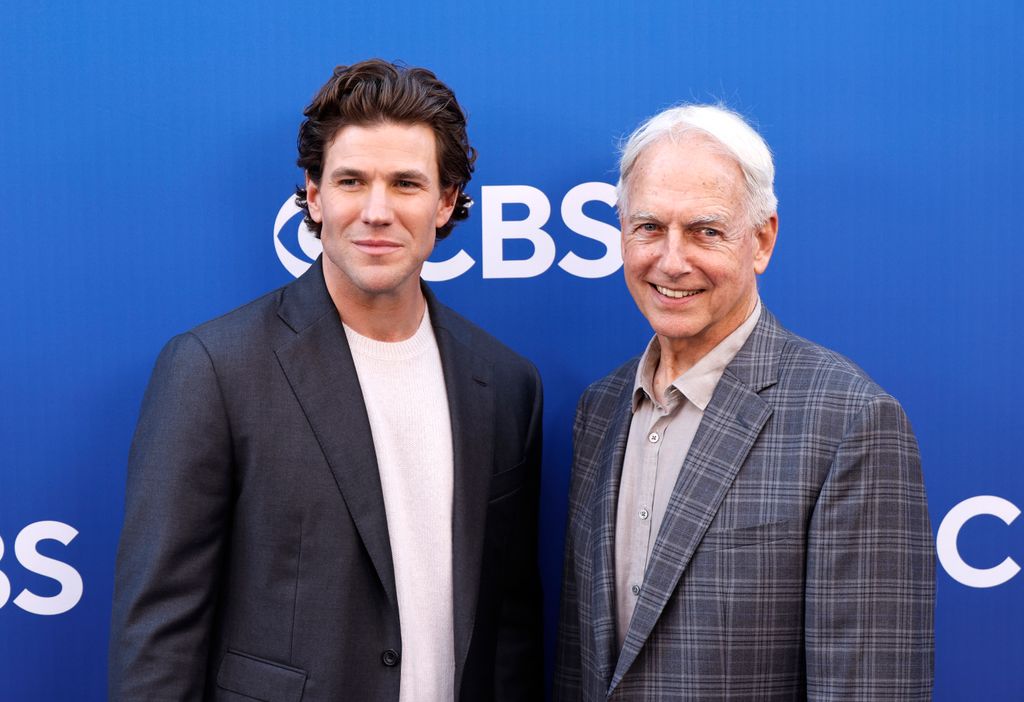 Austin Stowell, Mark Harmon attends the CBS Fall Schedule Celebration at Paramount Studios on May 02, 2024 in Los Angeles, California.