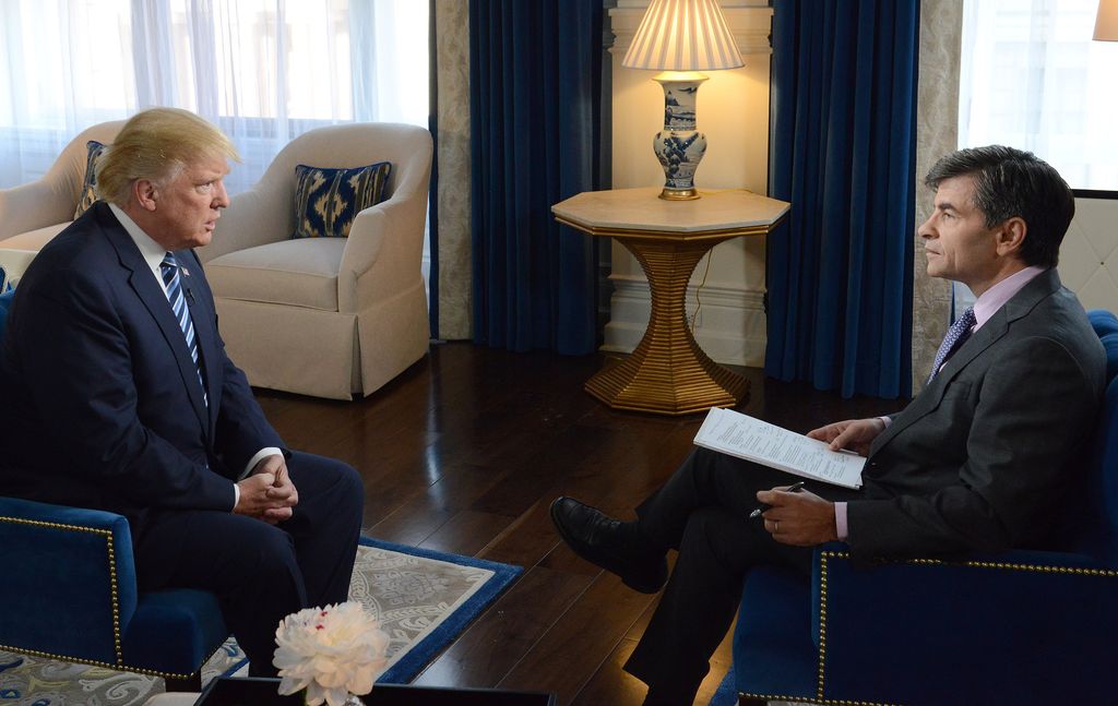 George Stephanopoulos interviews Republican presidential candidate Donald Trump in Washington D.C. on Wednesday, October 26, 2016