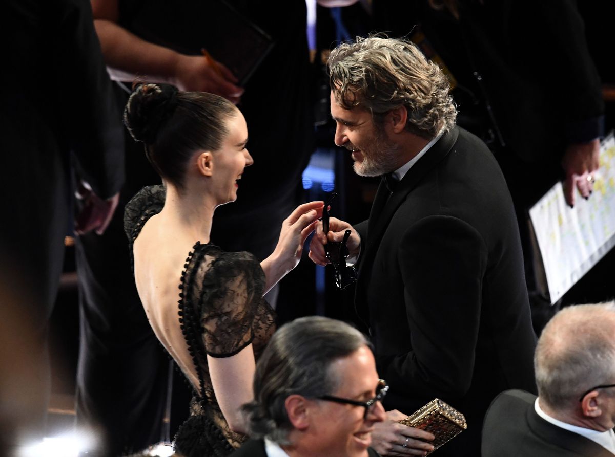 Rooney Mara and Joaquin Phoenix attend the 92nd Annual Academy Awards 