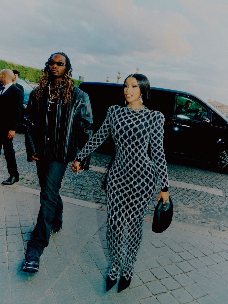 Offset and Cardi B at Hotel de la Marine on July 05, 2023 in Paris, France. 