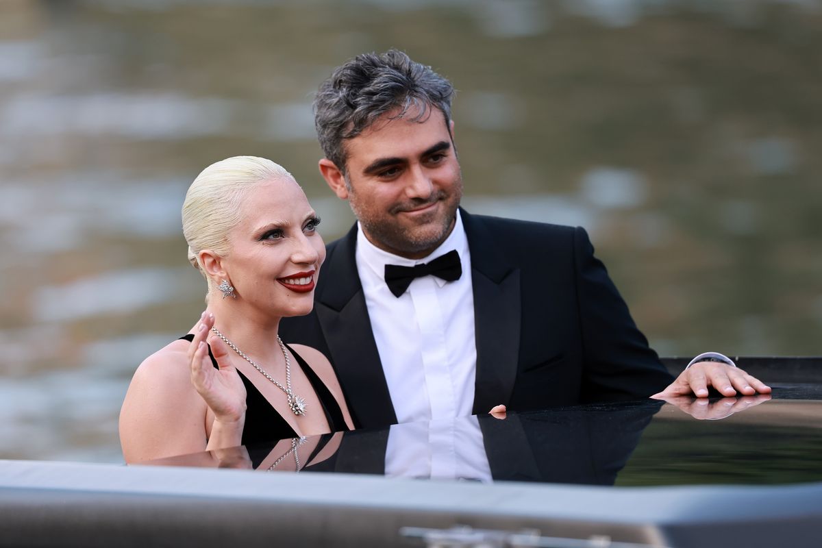  Lady Gaga and Michael Polansky are seen at Hotel Excelsior during the 81st Venice International Film Festival on September 04, 2024 in Venice, Italy.