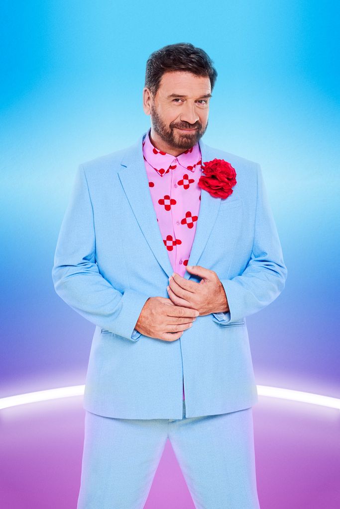 Nick Knowles in a blue suit