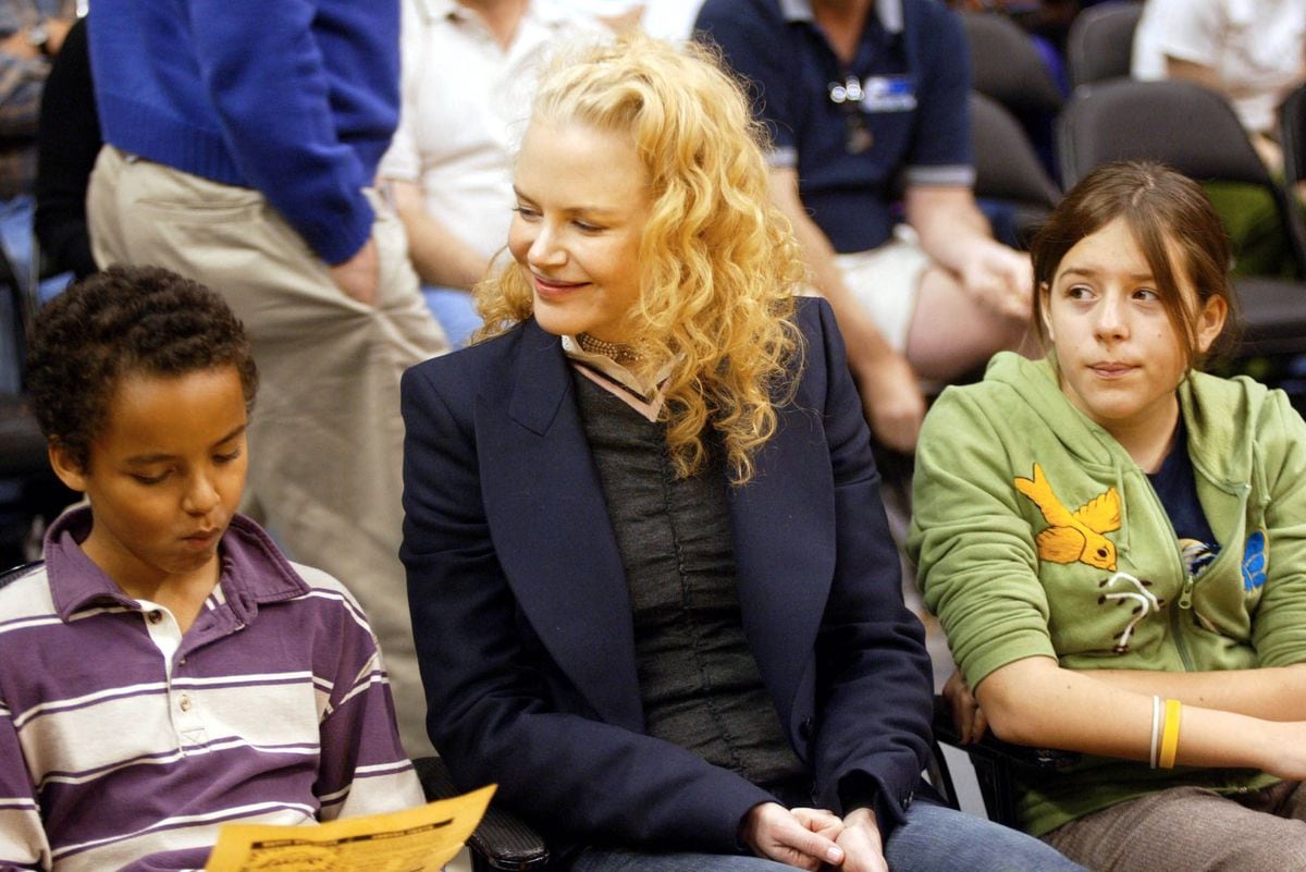 Nicole Kidman and her kids Connor and Isabella in 2004