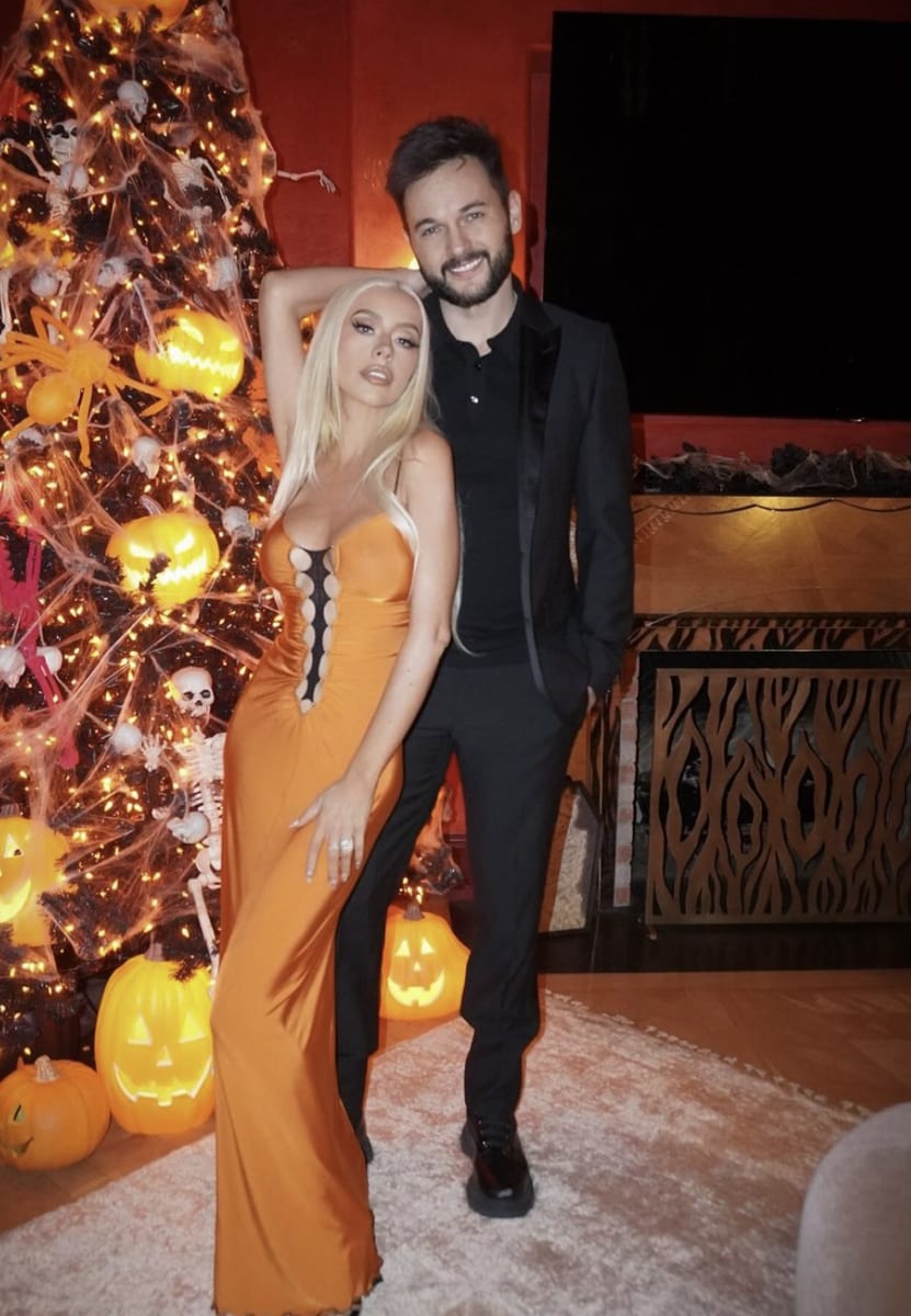 Christina Aguilera and her boyfriend Matthew Rutler