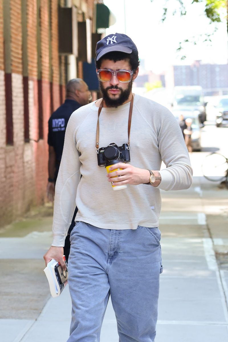  Bad Bunny arrives to a Studio in Brooklyn on September 03, 2024 in New York City. (Photo by Robert Kamau/GC Images)