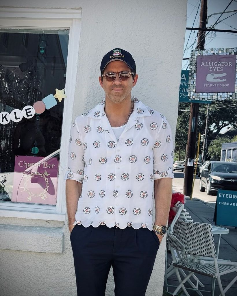 Ryan Reynolds poses for a photo while in New Orleans to watch Taylor Swift's Eras Tour, shared on Instagram