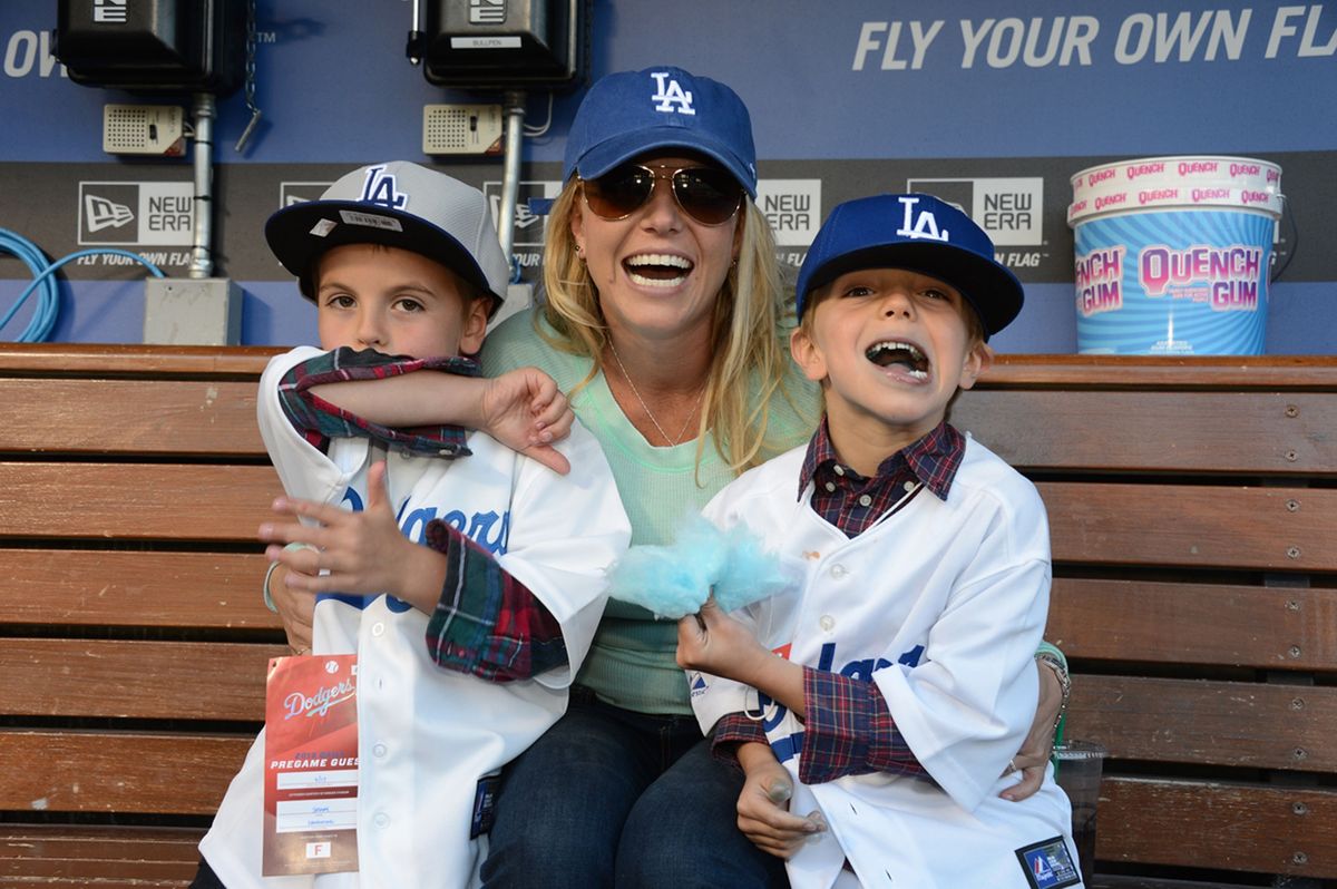 Spears and her sons Jayden and Sean