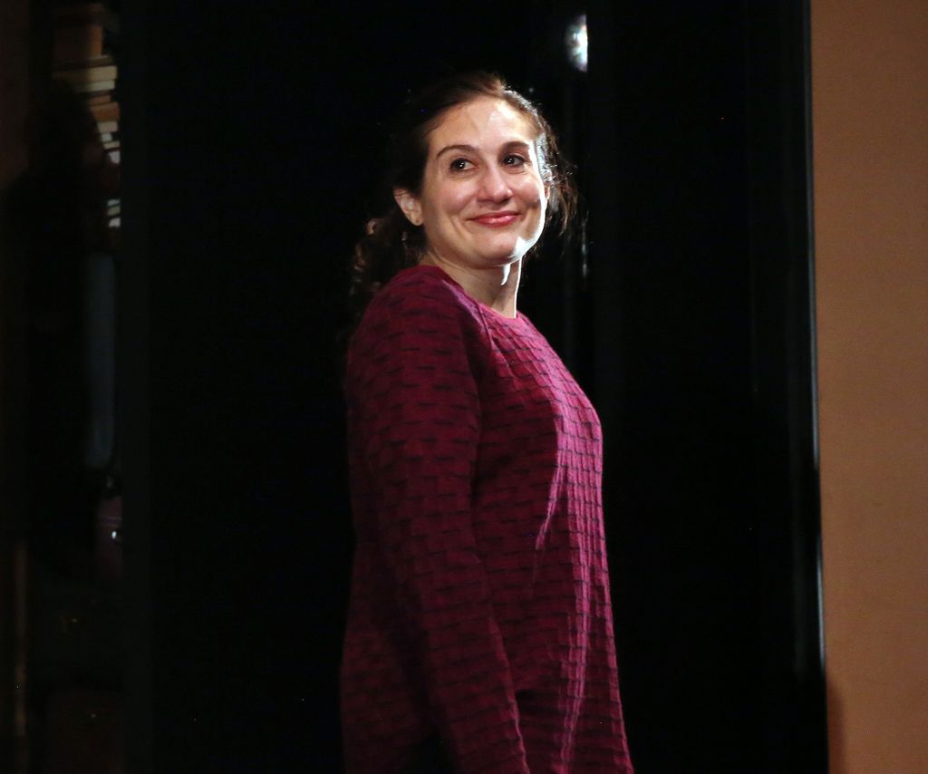 Lucy DeVito during the opening night curtain call for the new play "I Need That" on Broadway at The Roundabout Theatre Company 