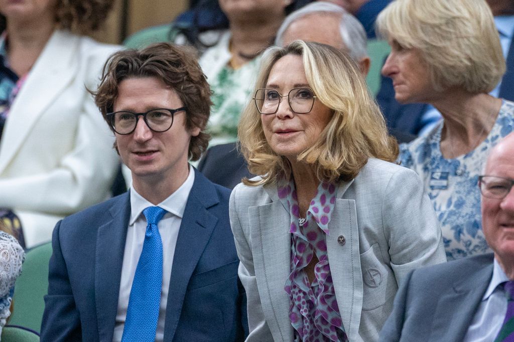 Felicity with her lookalike son Jacob at Wimbledon 