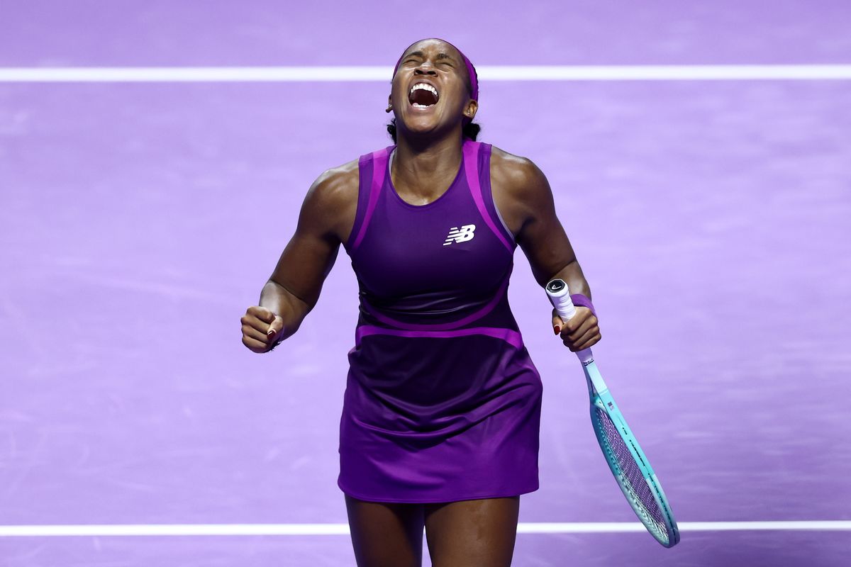 Coco Gauff after winning the WTA Finals