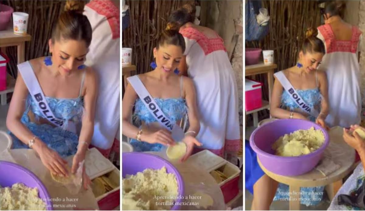 Miss Universe contestants eat cochinita pibil tacos and learn how to make tortillas in Yucatán