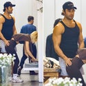 Sam Asghari Grabbing His Girlfriend's Hips