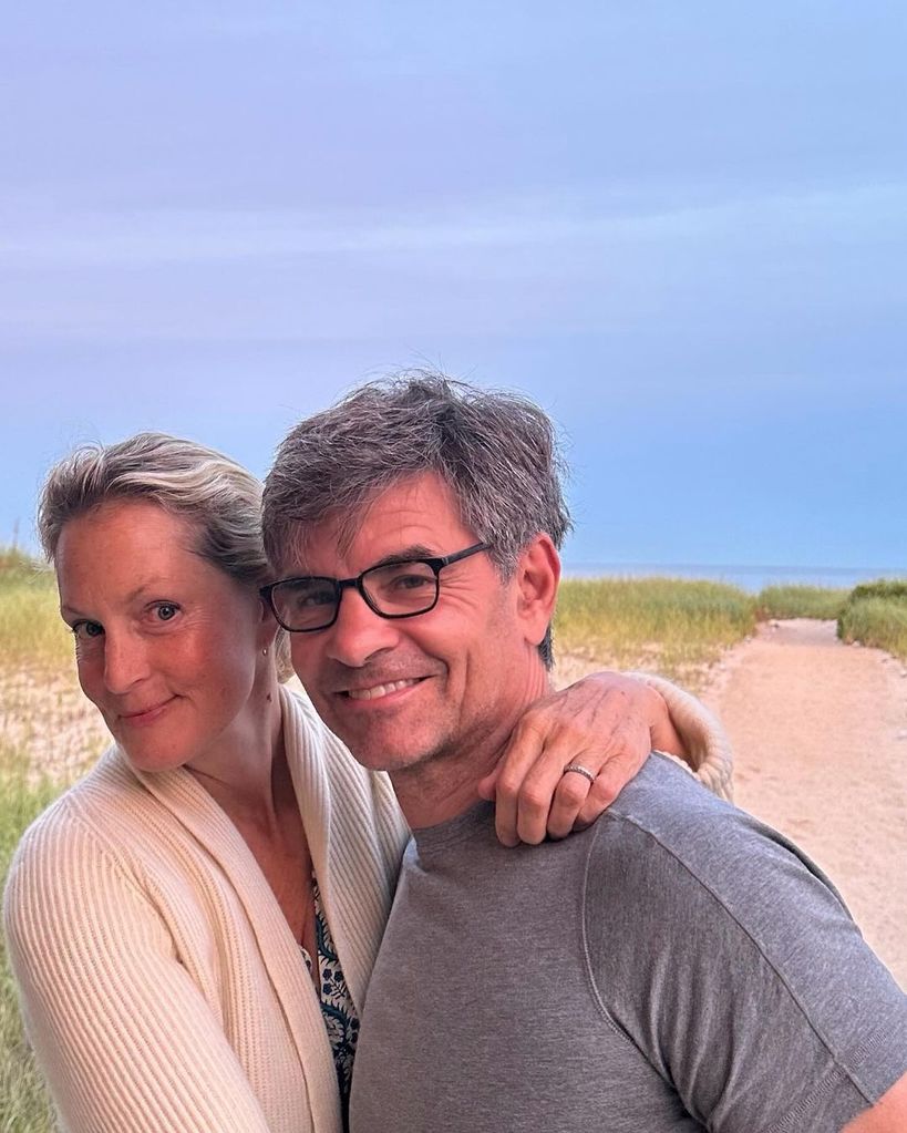 Ali Wentworth and George Stephanopoulos pose for a photo by the beach, shared on Instagram