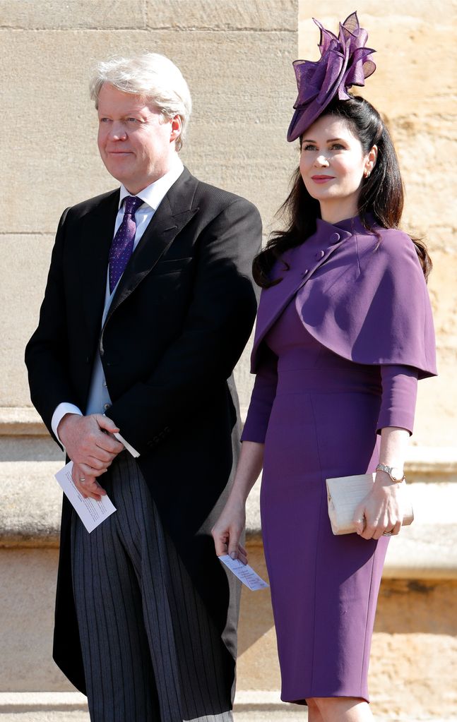 Earl Charles Spencer and Countess Karen Spencer attend the wedding of Prince Harry to Ms Meghan Markle at St George's Chapel, Windsor 