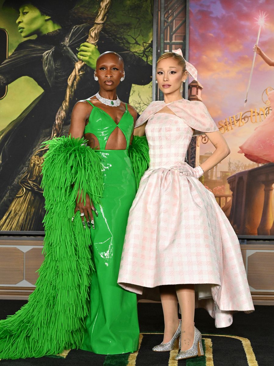 Cynthia Erivo and Ariana Grande at the Los Angeles premiere of 'Wicked'