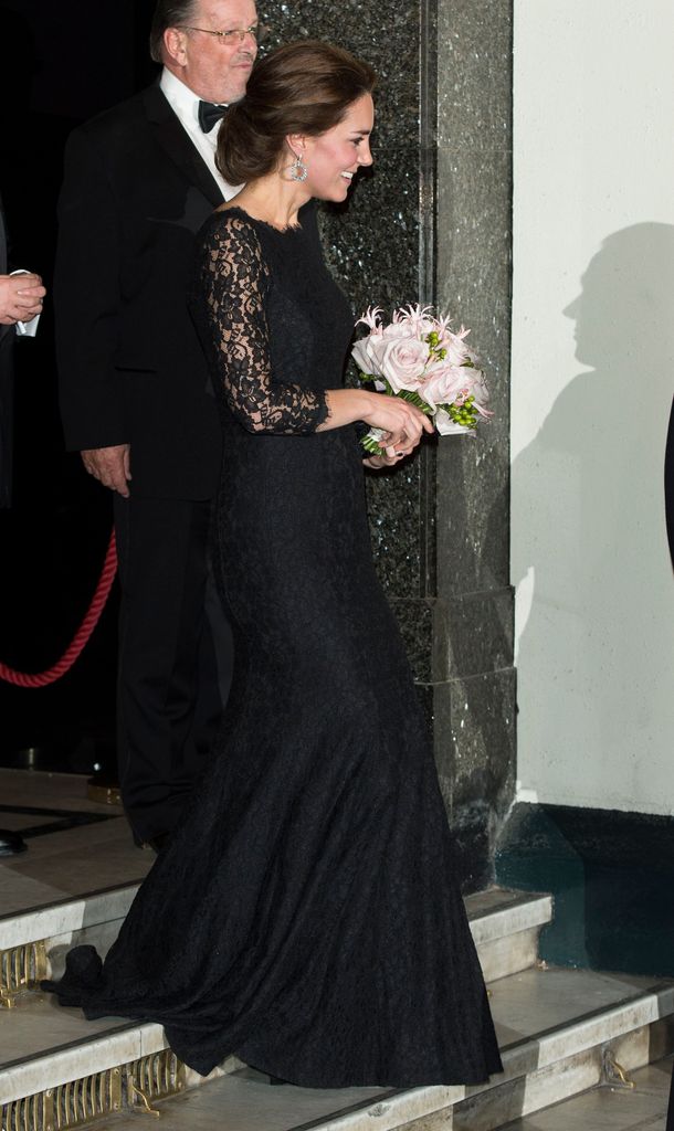 The Princess made her Royal Variety debut in a chic lace gown