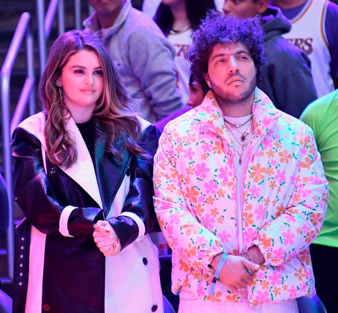 Selena Gomez & Benny Blanco at a 2024 Lakers Game