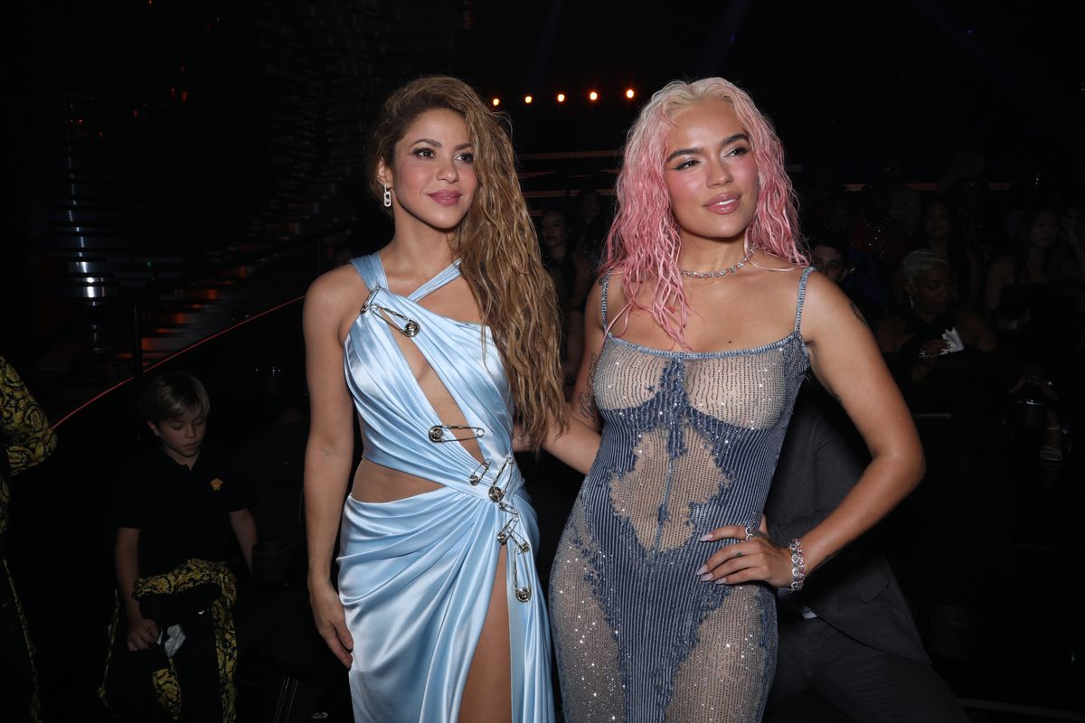 Shakira and Karol G attend the 2023 MTV Video Music Awards