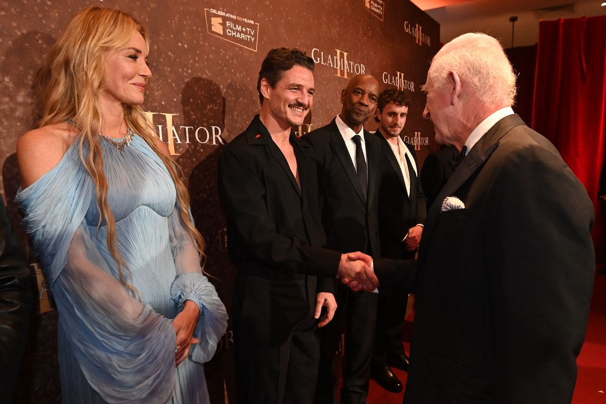 King Charles met stars from the movie, including Pedro Pascal a
