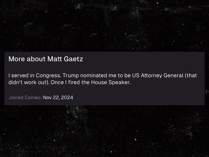 matt gaetz cameo bio