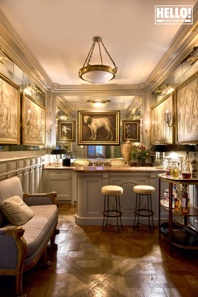 Michael Smith and James Costos' bar room at home in Madrid