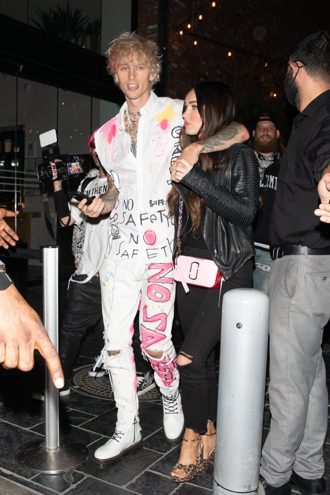 Megan Fox and Machine Gun Kelly Celebrating His Album Release