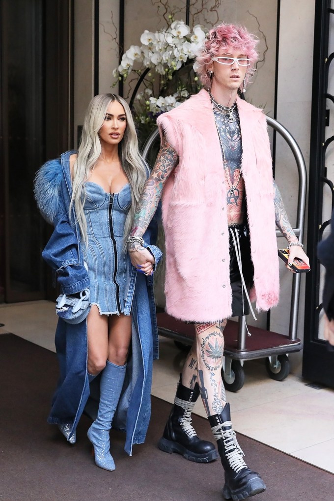 Megan Fox and Machine Gun Kelly at Paris Fashion Week