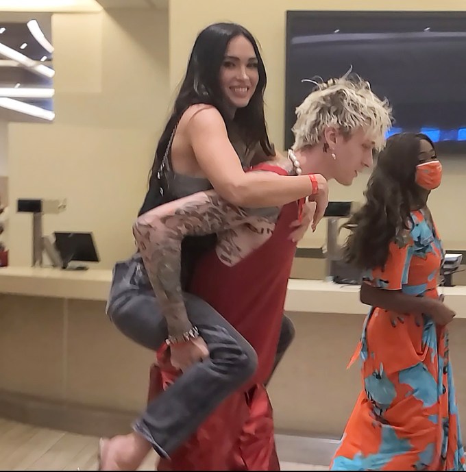 MGK Gives Megan a Piggyback Ride