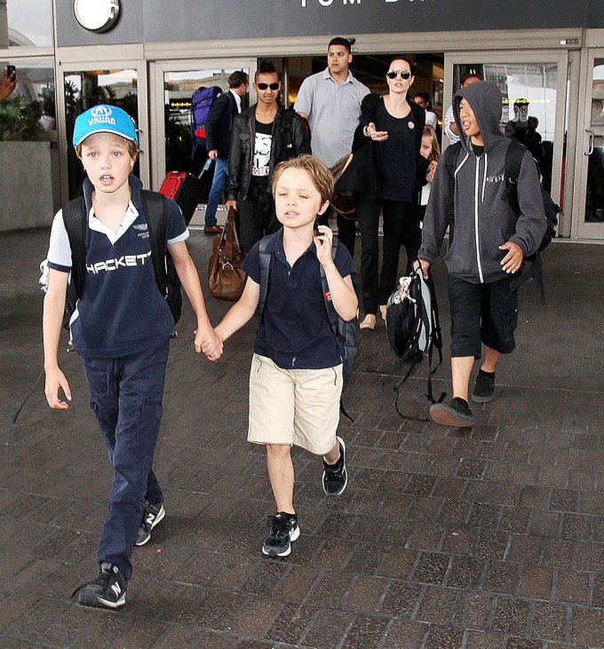 Shiloh Jolie at LAX in 2015