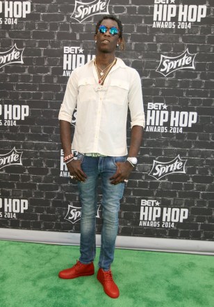 Rapper Young Thug was seen arriving at the 2014 BET Hip Hop Awards held at the Atlanta Civic Center, in Atlanta, Ga
2014 BET Hip Hop Awards - Arrivals - , Atlanta, USA - 20 Sep 2014