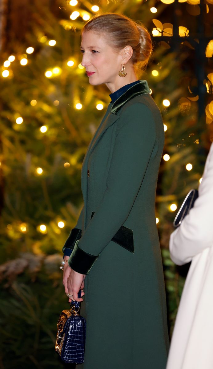 LONDON, UNITED KINGDOM - DECEMBER 06: (EMBARGOED FOR PUBLICATION IN UK NEWSPAPERS UNTIL 24 HOURS AFTER CREATE DATE AND TIME) Lady Gabriella Kingston attends the 'Together At Christmas' Carol Service at Westminster Abbey on December 6, 2024 in London, England. Spearheaded by The Princess of Wales, and supported by The Royal Foundation, the theme for this years' 'Together At Christmas' service is the importance of love and empathy, and how much we need each other, especially during the most difficult times of our lives. The service also highlights remarkable individuals from across the UK who have demonstrated extraordinary kindness, empathy, and support within their communities. (Photo by Max Mumby/Indigo/Getty Images)