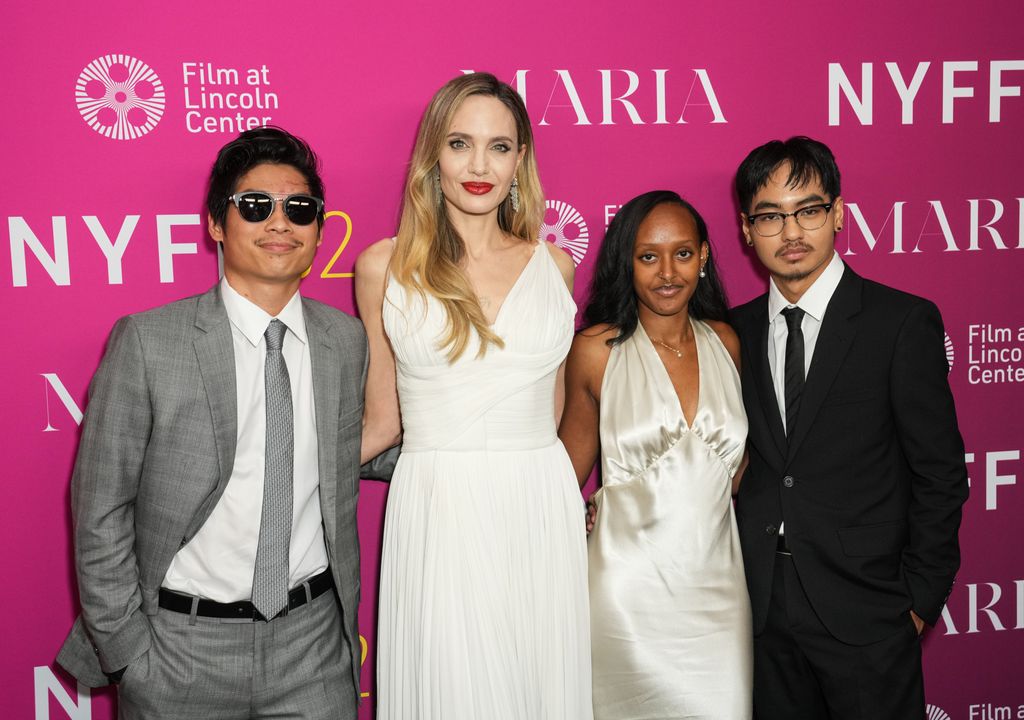 The actress walked the red carpet at Lincoln Center's Alice Tully Hall alongside her daughter Zahara, 19, and sons Maddox, 23, and Pax, 20.