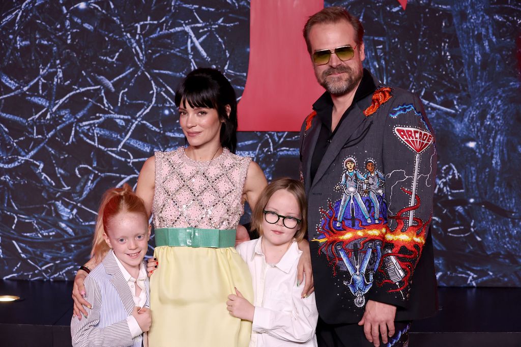 : Lily Allen and David Harbour attend Netflix's "Stranger Things" Season 4 Premiere at Netflix Brooklyn on May 14, 2022 in Brooklyn, New York. 