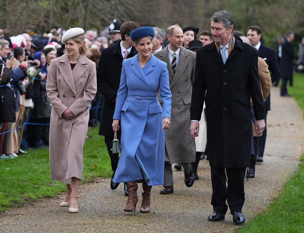 Lady Louise walked alongside her mother Sophie and Sir Tim Laurence