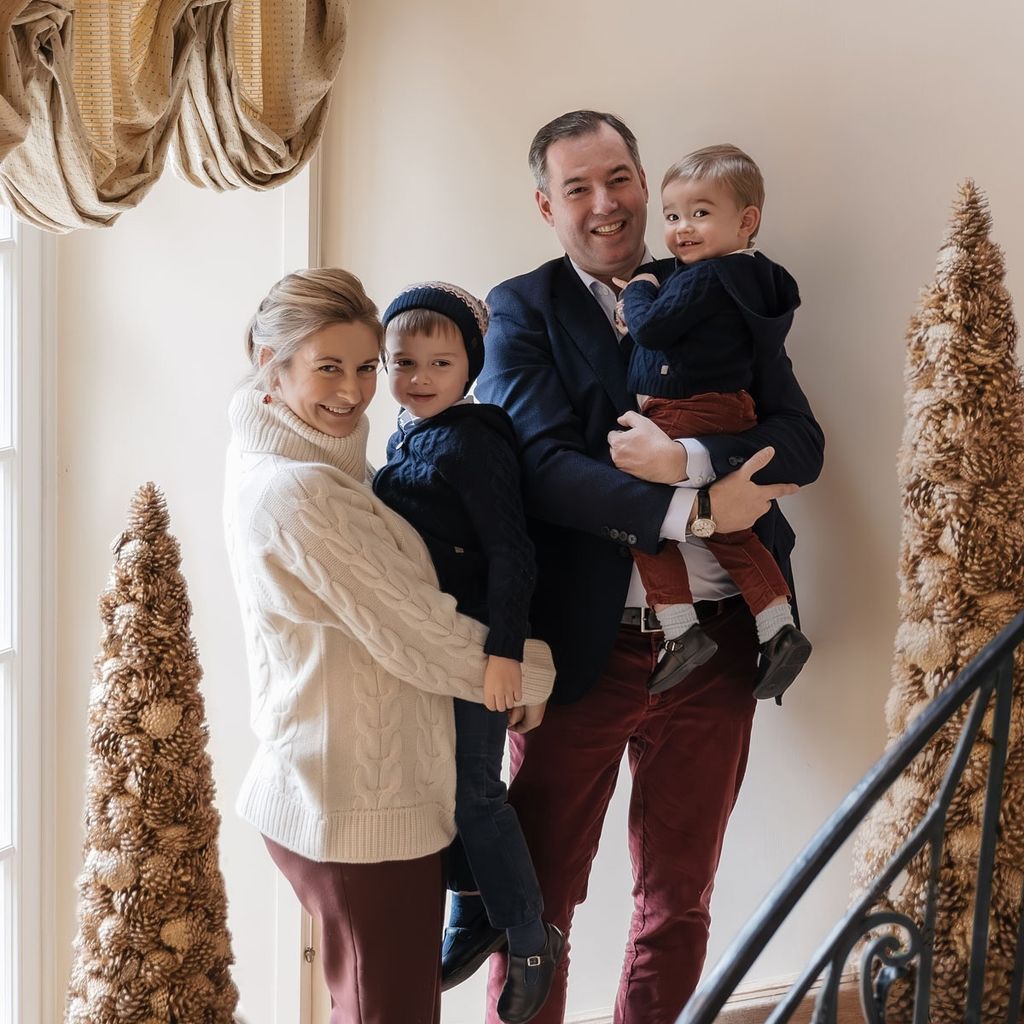 Prince Guillaume and Princess Stephanie with their sons