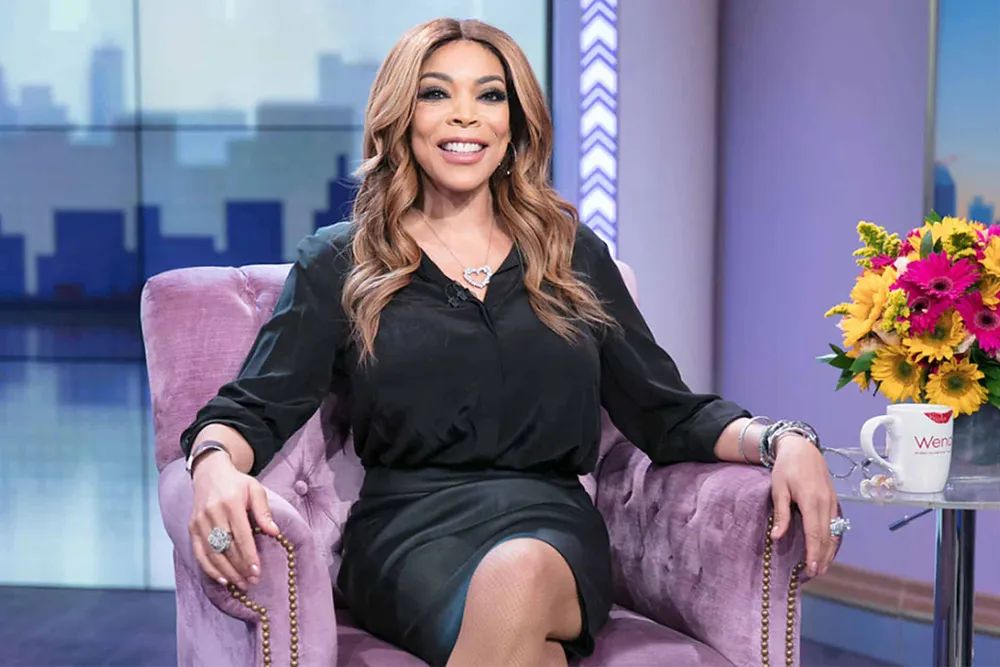 Wendy Williams sits on the set of her TV show